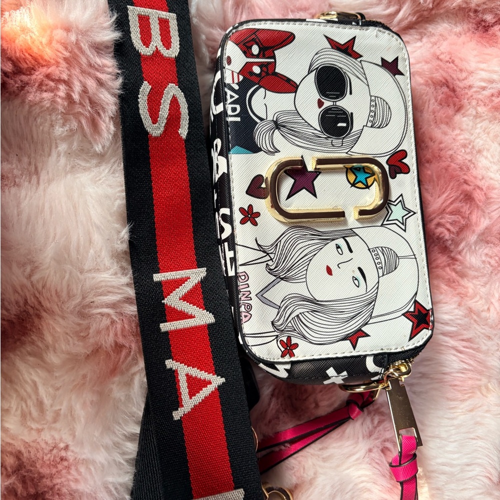 Marc Jacobs White and Black Crossbody Bag